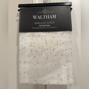 🎀 NEW~WALTHAM White Sheer Curtain Panel SIZE 76 X 108